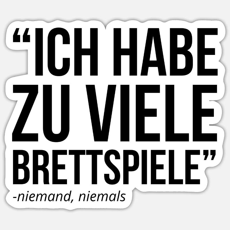 Brettspiel Brettspiele Tabletop - Sticker Größe S (10 x 10 cm) - Mattweiß