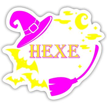 Hexe Halloween Walpurgisnacht - Sticker Größe S (10 x 10 cm) - Mattweiß - Vorne