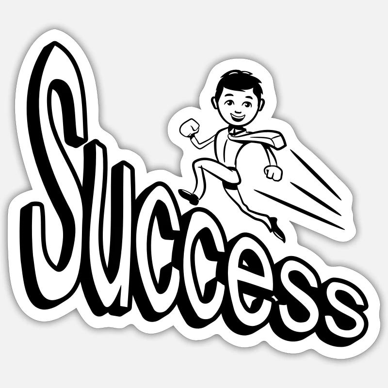 erfolg - Sticker Größe S (10 x 10 cm) - Mattweiß