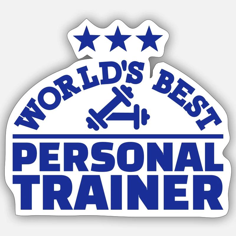 Personal trainer - Sticker formato S (10 x 10 cm) - bianco opaco