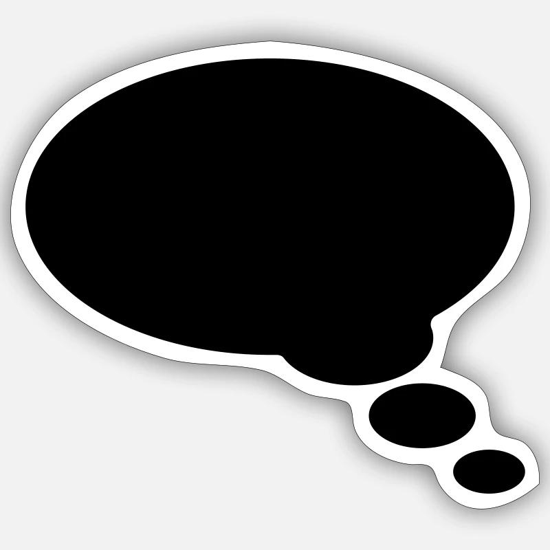 Sprechblase, Textblase, Comic bubble, Dein Text - Sticker Größe S (10 x 10 cm) - Mattweiß