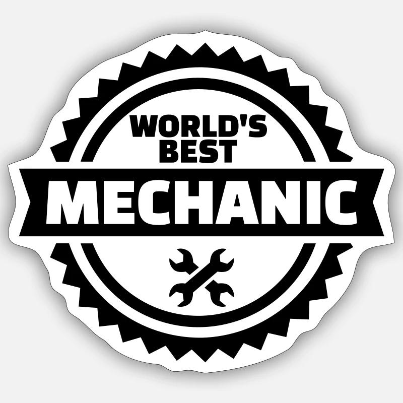 Mechanic - Sticker size S (10 x 10 cm) - white matte