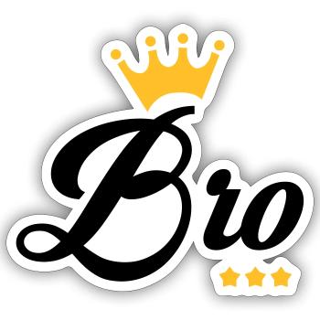 Frère Frangin Frere Naissance Bébé Frérot - Sticker taille S (10 x 10 cm) - blanc mat - Devant