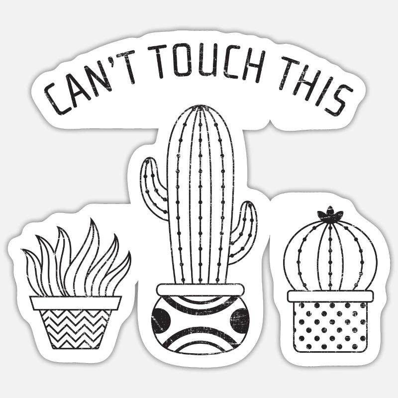 Can't Touch This - Cool Cactus Succulent Design Sticker size S (10 x 10 cm)