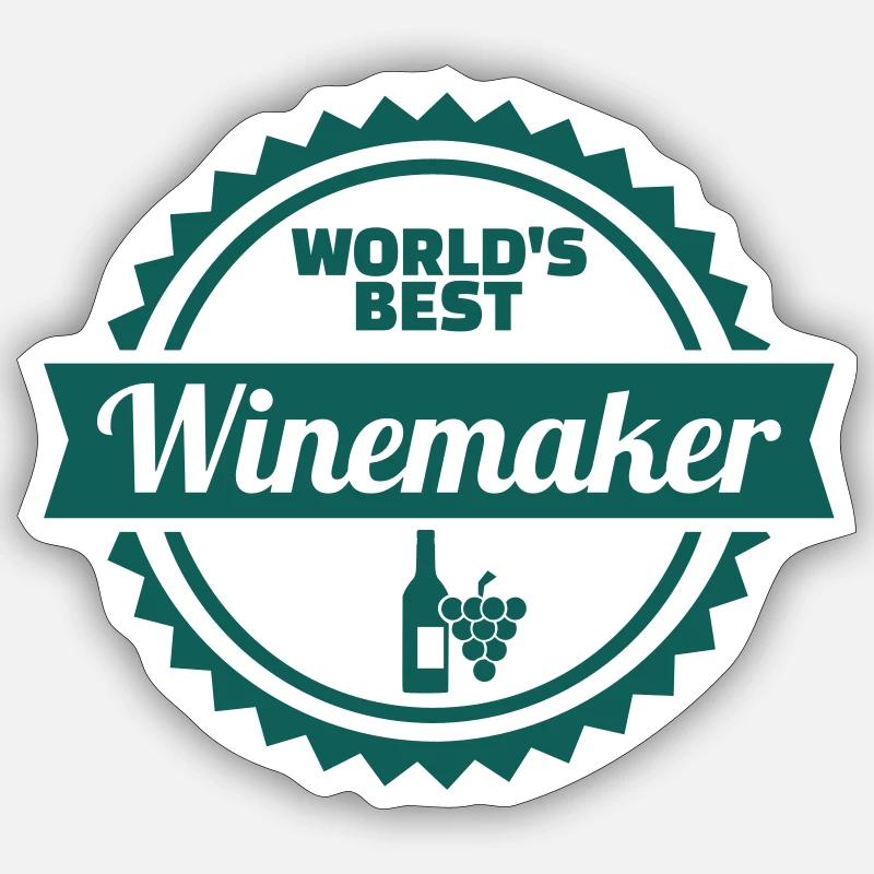 Winzer - Sticker Größe S (10 x 10 cm) - Mattweiß