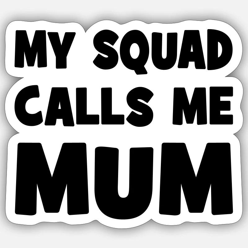 mummy - Sticker size S (10 x 10 cm) - white matte