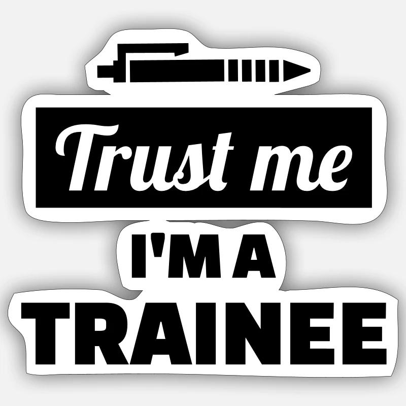 Trainee - Sticker Größe S (10 x 10 cm) - Mattweiß
