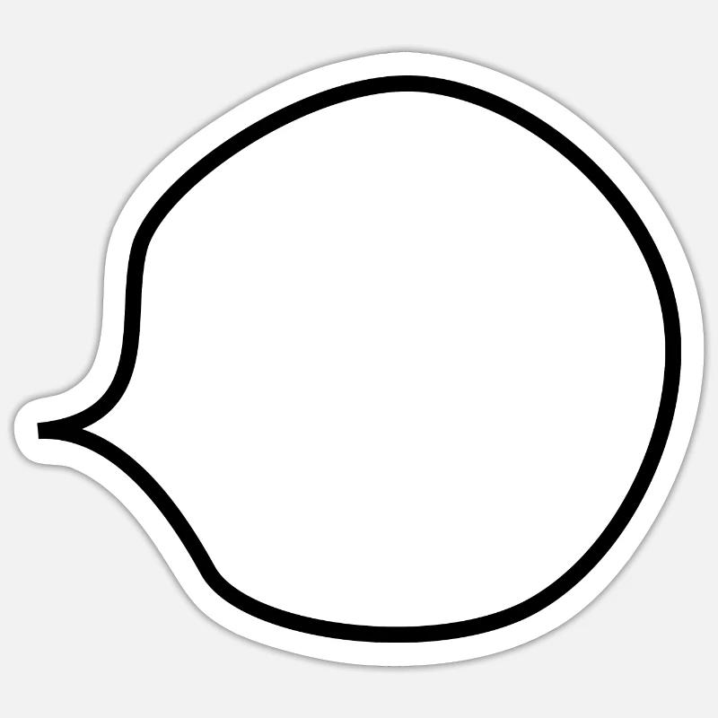 transparent empty speech bubble (for own text) Sticker size S (10 x 10 cm)