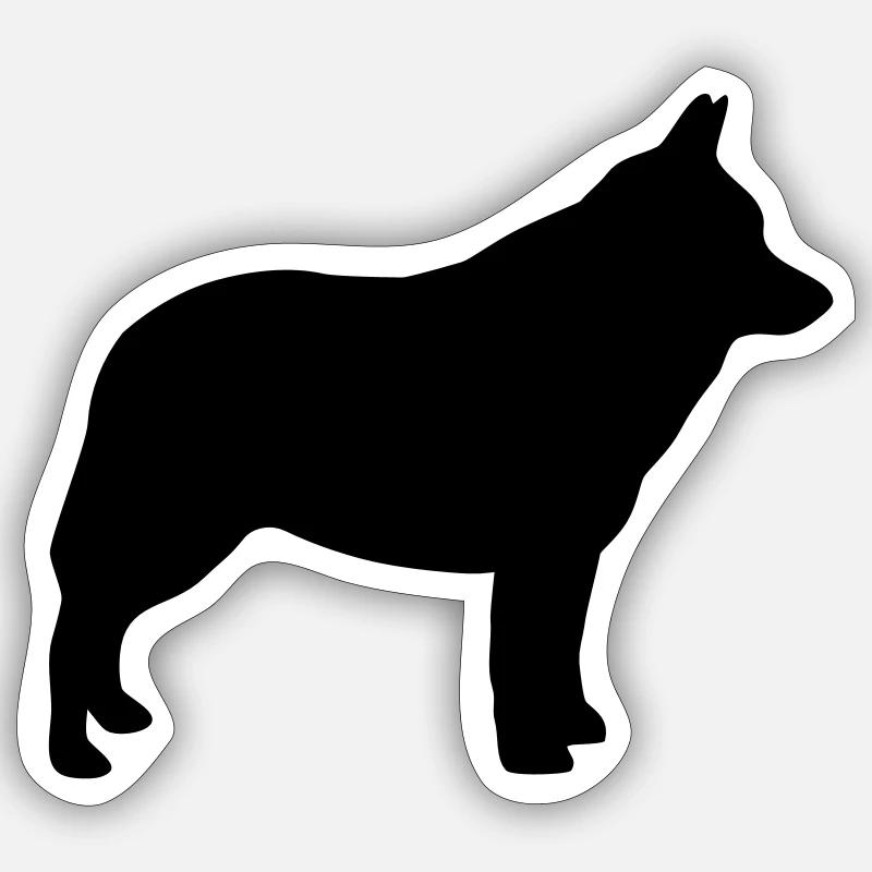 Schipperke Sticker Größe S (10 x 10 cm)
