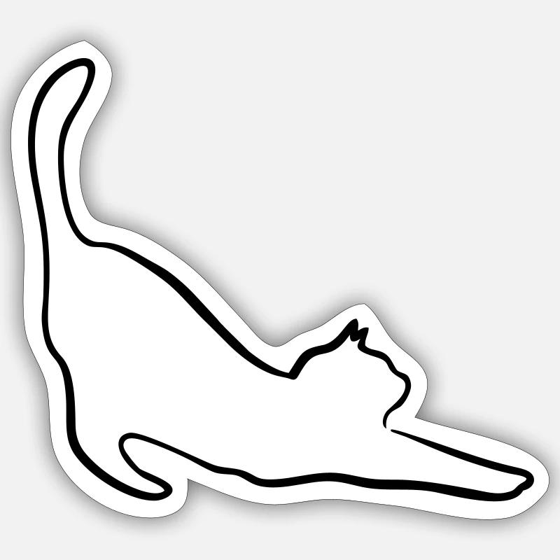 Cat - Sticker size S (10 x 10 cm) - white matte