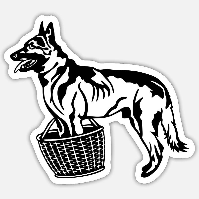 La garde d’objet (G) - Sticker taille S (10 x 10 cm) - blanc mat