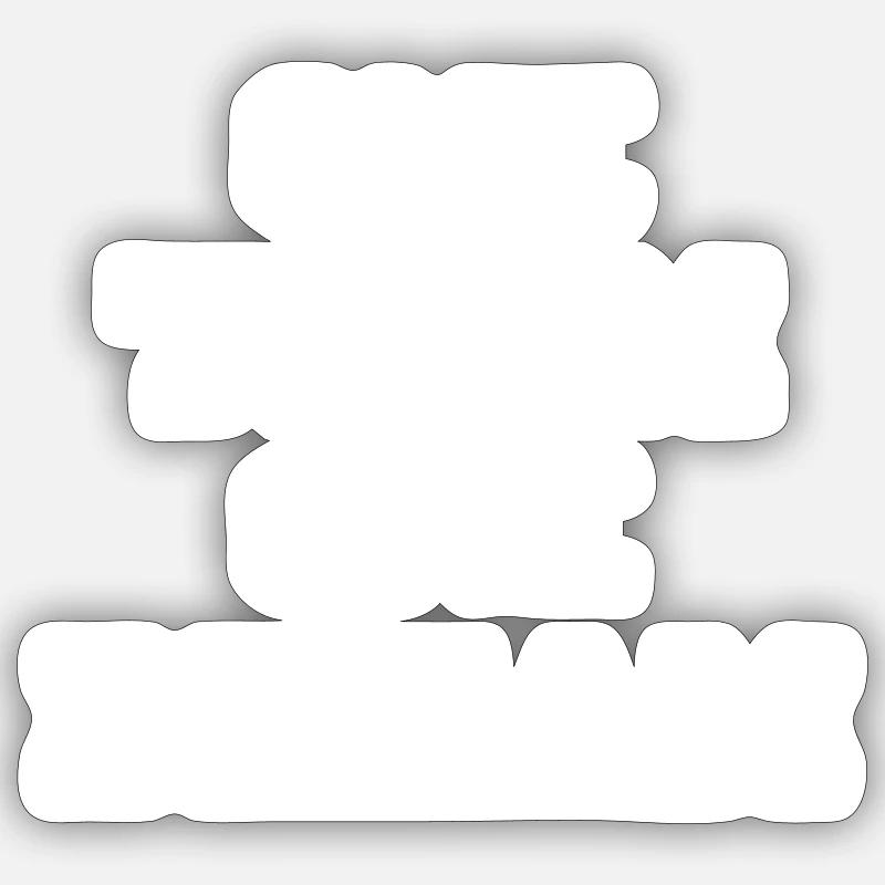 9 - Sticker taille S (10 x 10 cm) - blanc mat