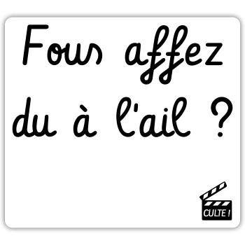 Fous affez du à l'ail ? La Septième Compagnie - Sticker taille S (10 x 10 cm) - blanc mat - Devant