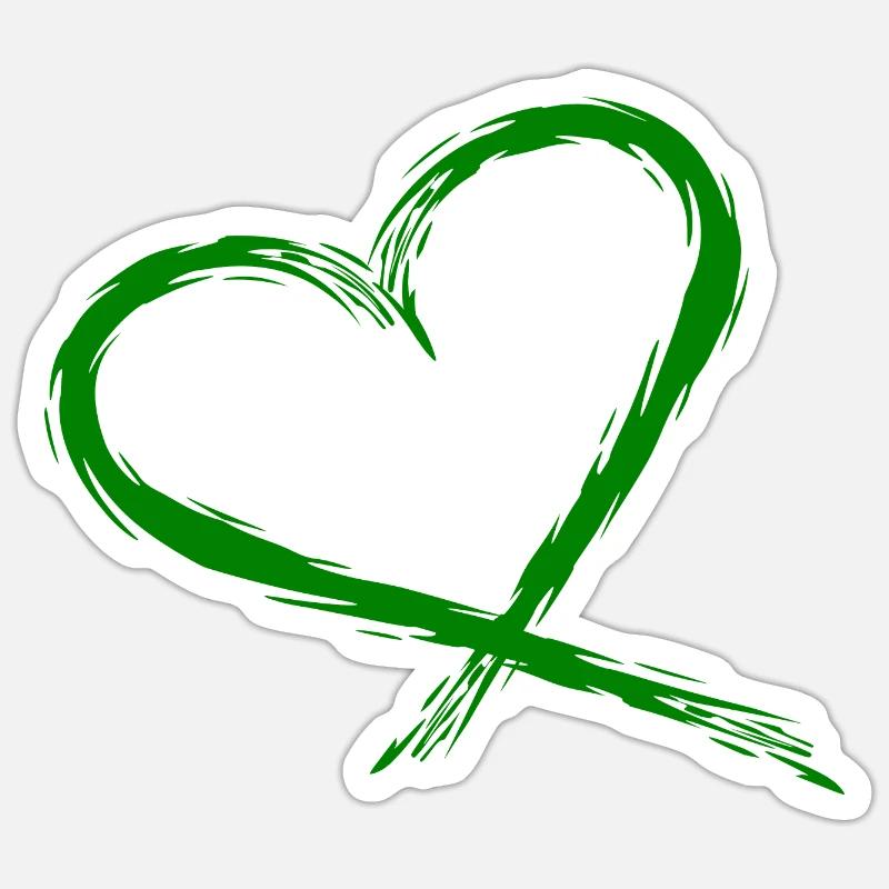 Heart design vector - Sticker size S (10 x 10 cm) - white matte
