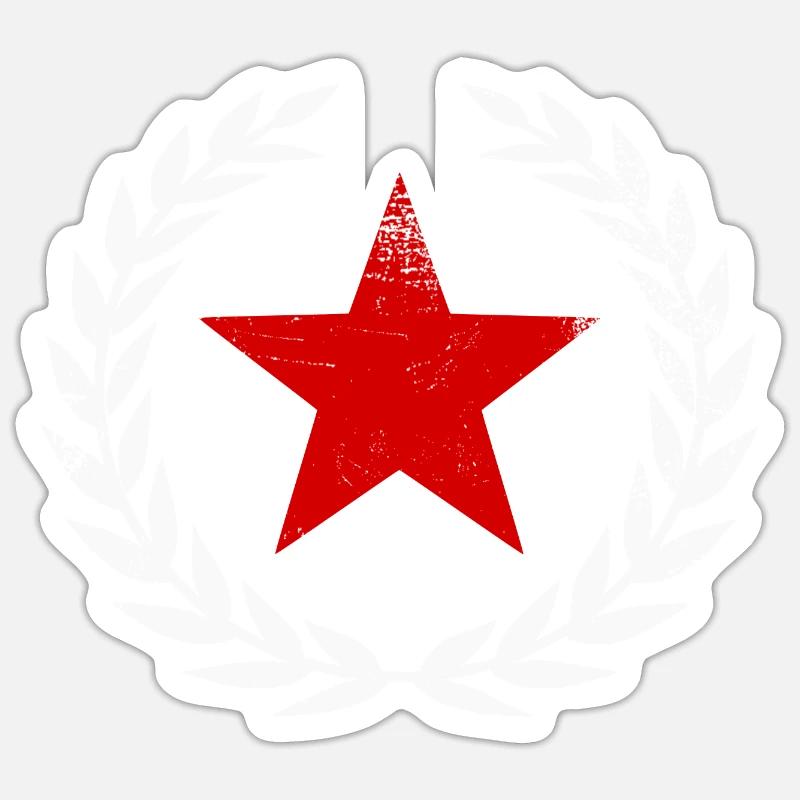 Roter Stern Sticker Größe S (10 x 10 cm)