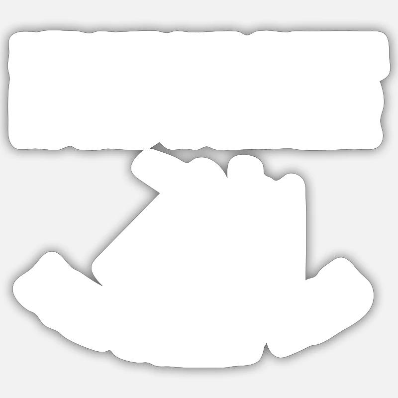 Handwerker darf das - Sticker Größe S (10 x 10 cm) - Mattweiß
