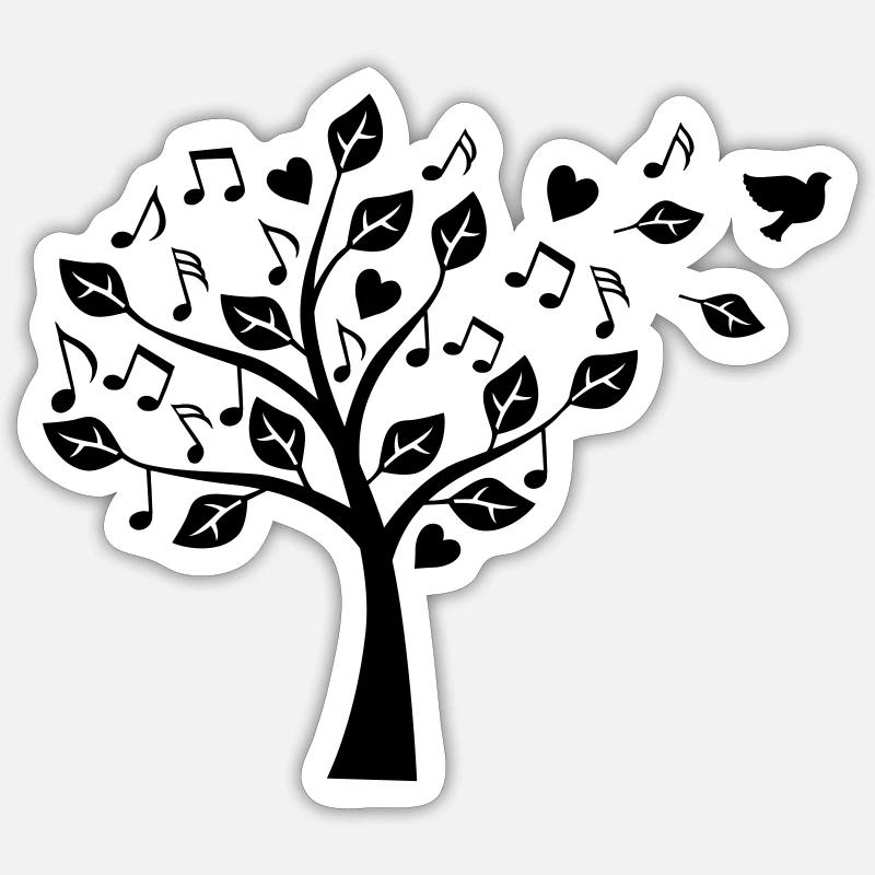 TREE - Sticker size S (10 x 10 cm) - white matte