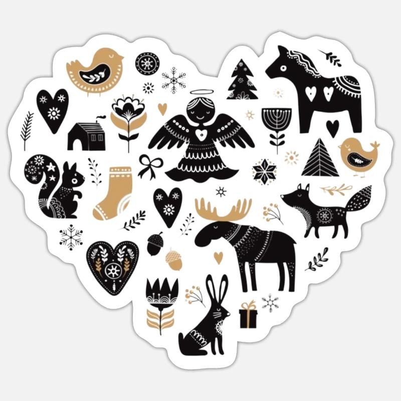 Suède - Sticker taille S (10 x 10 cm) - blanc mat