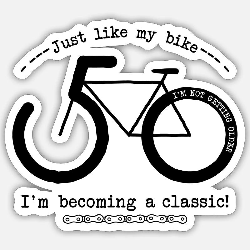 50 e diventando un classico! - Sticker formato S (10 x 10 cm) - bianco opaco