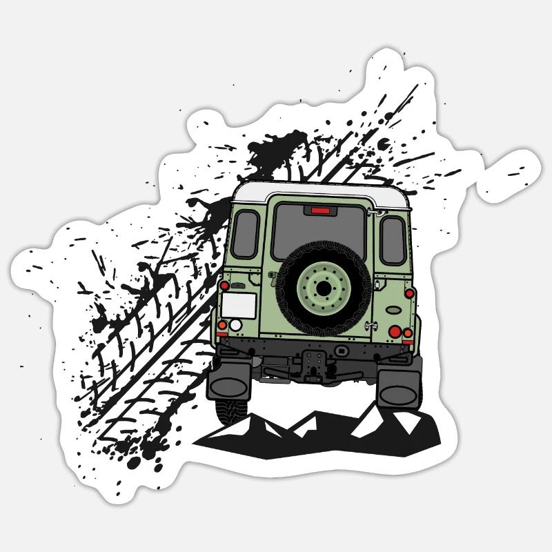 Defender Splash Rear Sticker size S (10 x 10 cm)