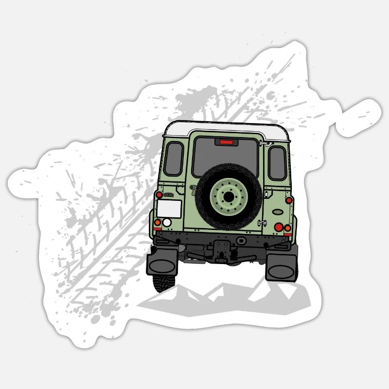 Defender Splash Rear Sticker size S (10 x 10 cm)
