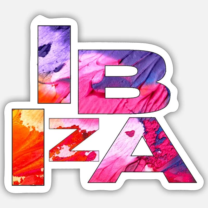 IBIZA - Sticker size S (10 x 10 cm) - white matte