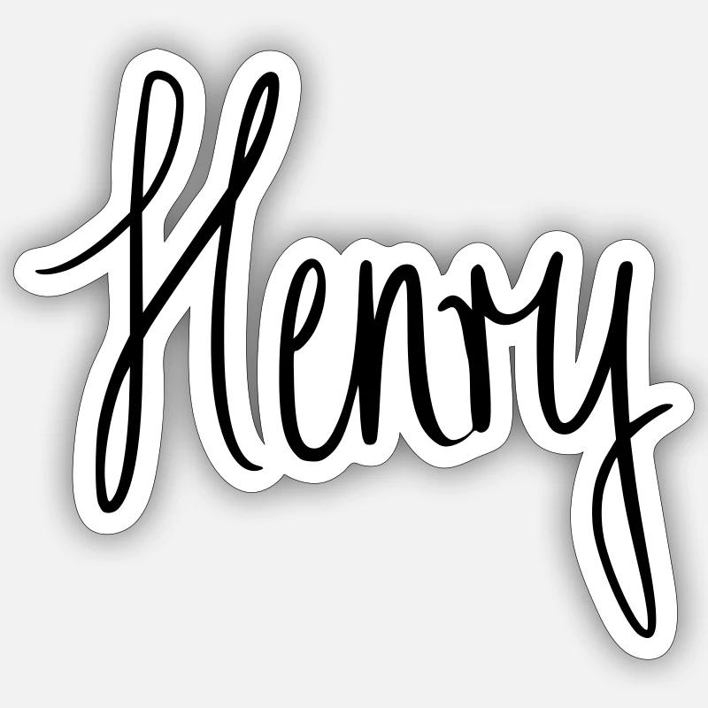 Henry - Sticker size S (10 x 10 cm) - white matte