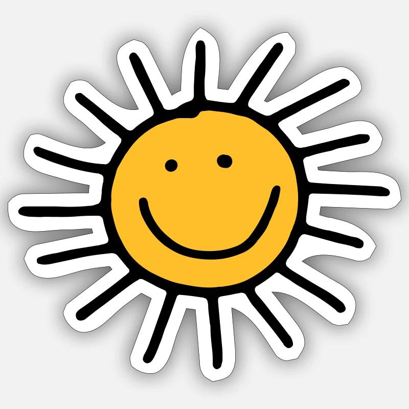 Sun - Sticker size S (10 x 10 cm) - white matte