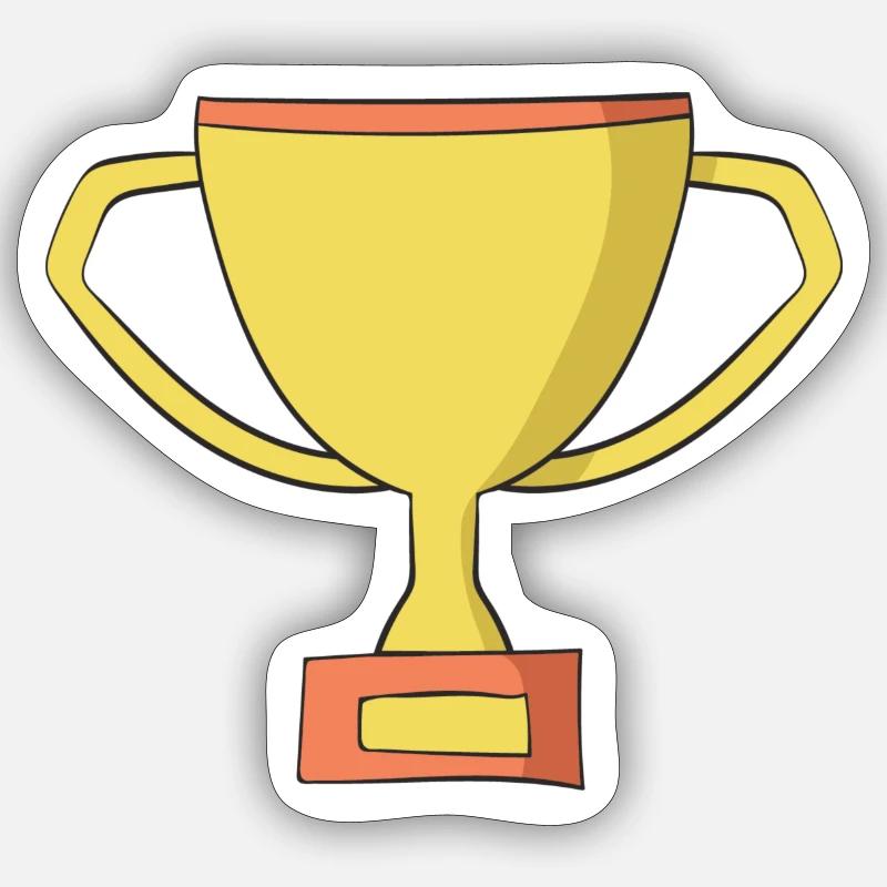 Trophée - Sticker taille S (10 x 10 cm) - blanc mat