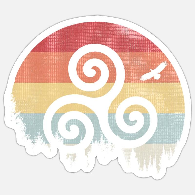 Triskele - Sticker size S (10 x 10 cm) - white matte