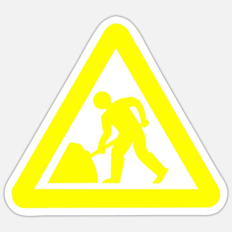 Construction site sign Sticker size S (10 x 10 cm)