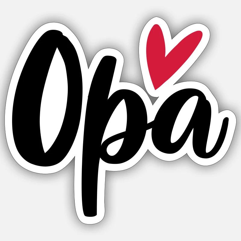OPA - Sticker Größe S (10 x 10 cm) - Mattweiß