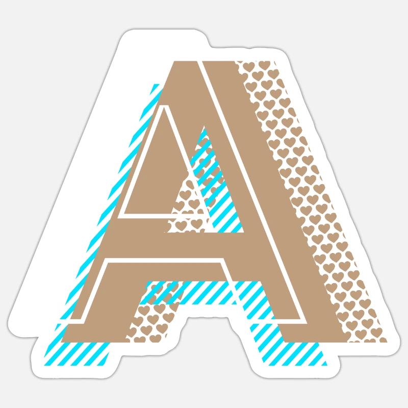 A - lettre de la hanche - Sticker taille S (10 x 10 cm) - blanc mat