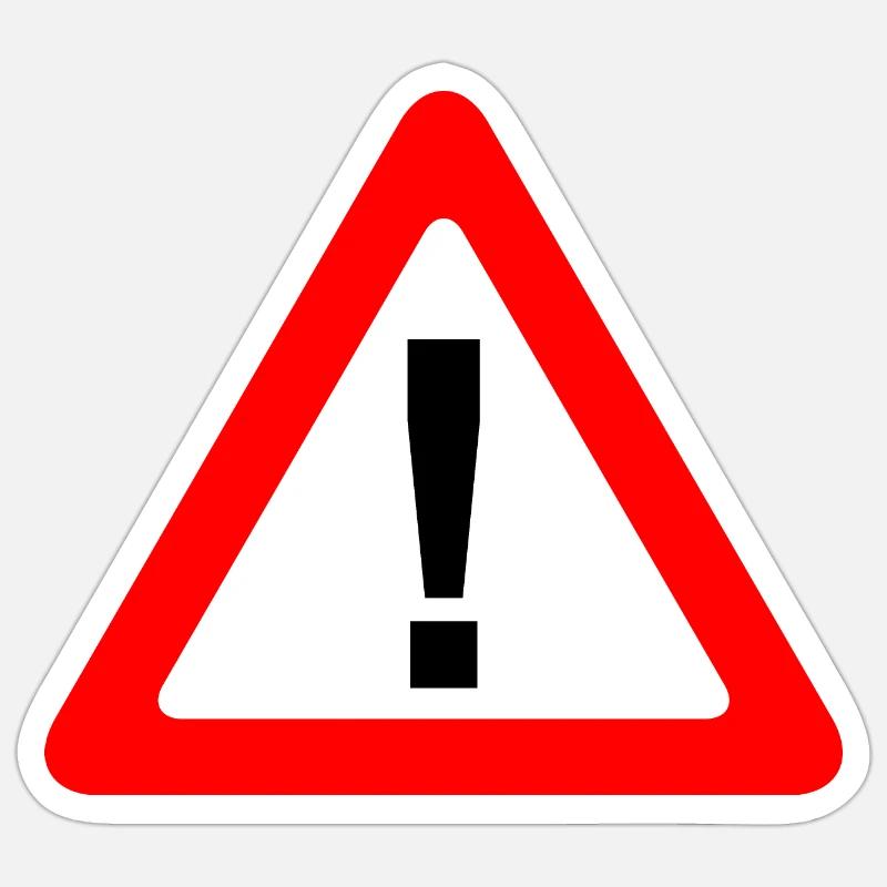 Traffic sign warning caution caution Sticker size S (10 x 10 cm)
