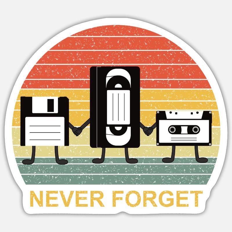 Never Forget - Sticker Größe S (10 x 10 cm) - Mattweiß