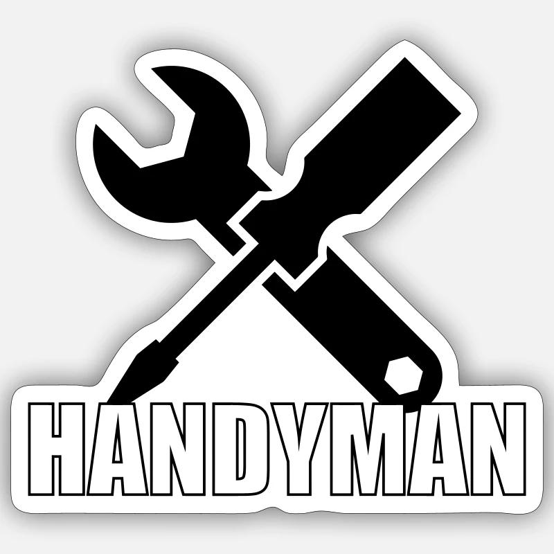 Handyman 🔨 - Sticker size S (10 x 10 cm) - white matte
