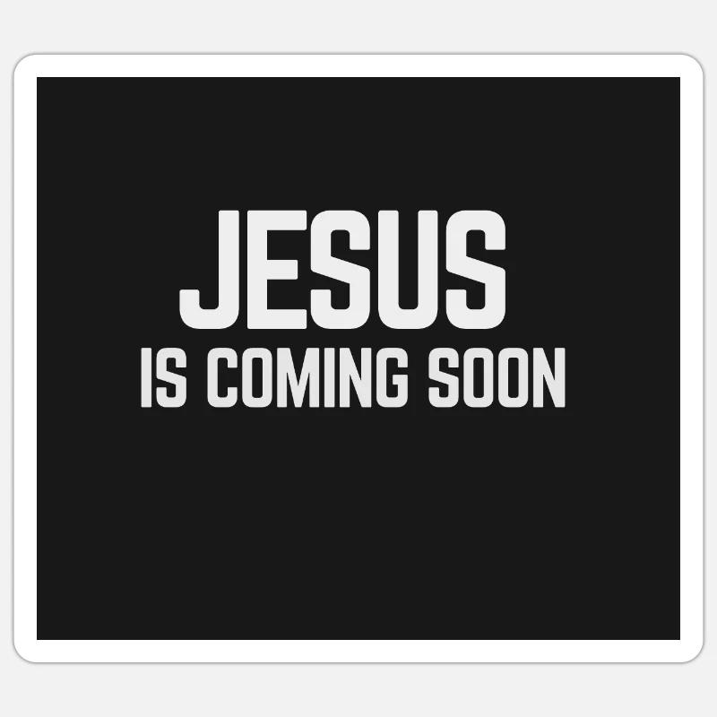 Jesus - Sticker Größe S (10 x 10 cm) - Mattweiß