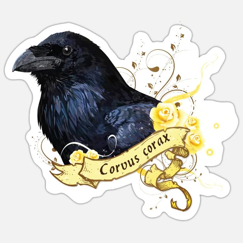 Rabe Sticker Größe S (10 x 10 cm)