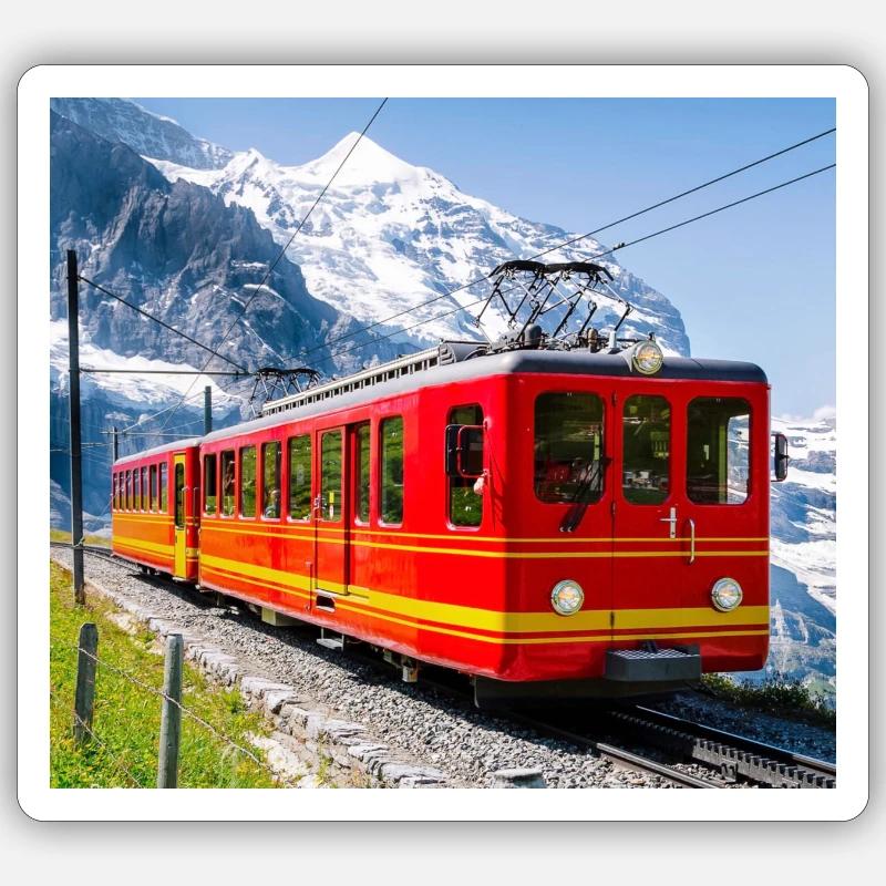 Jungfraujoch - Sticker size S (10 x 10 cm) - white matte