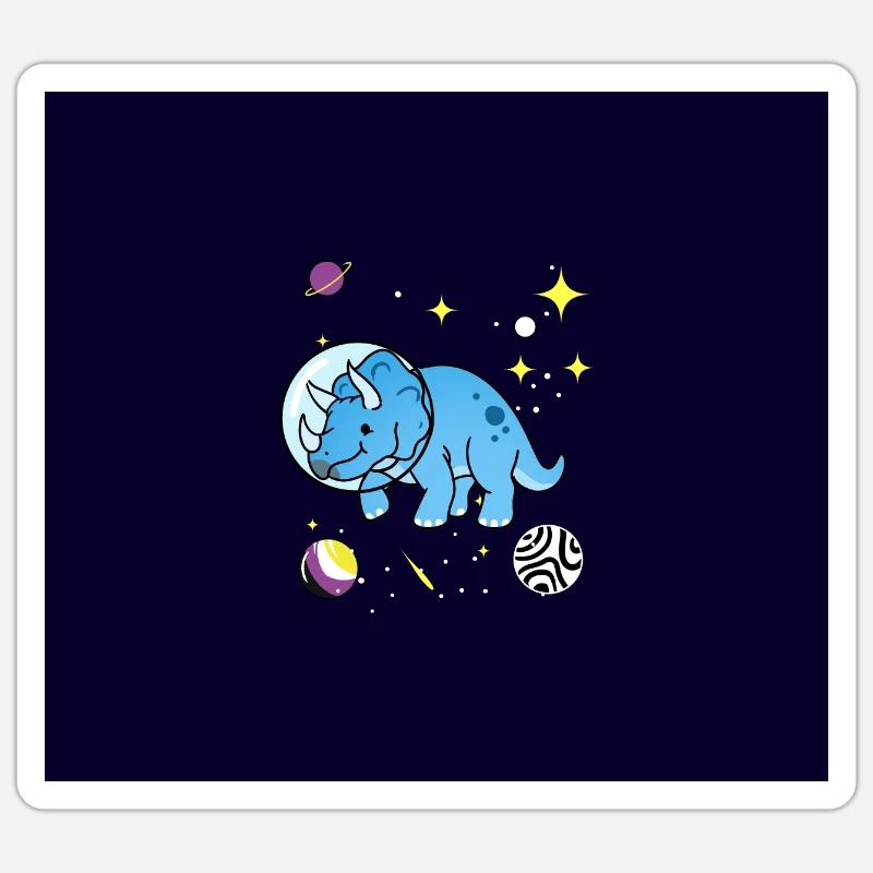 Nonbinary Dinosaur Nonbinary Pride Month Sticker size S (10 x 10 cm)