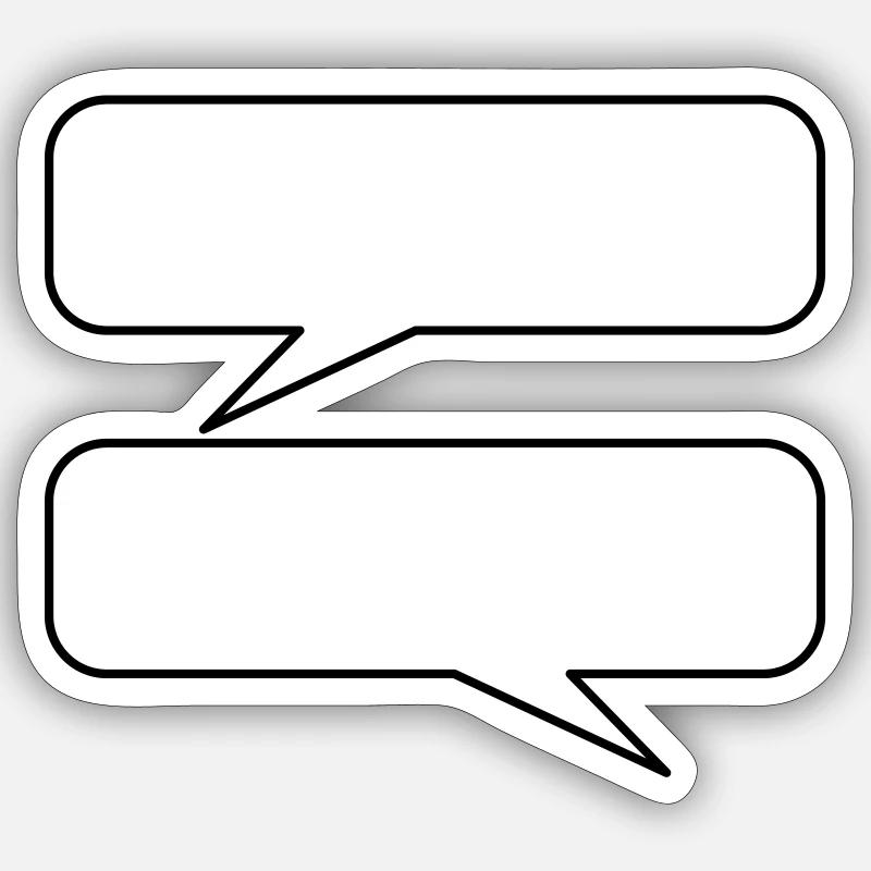 Speech bubbles empty to design your own gift Sticker size S (10 x 10 cm)