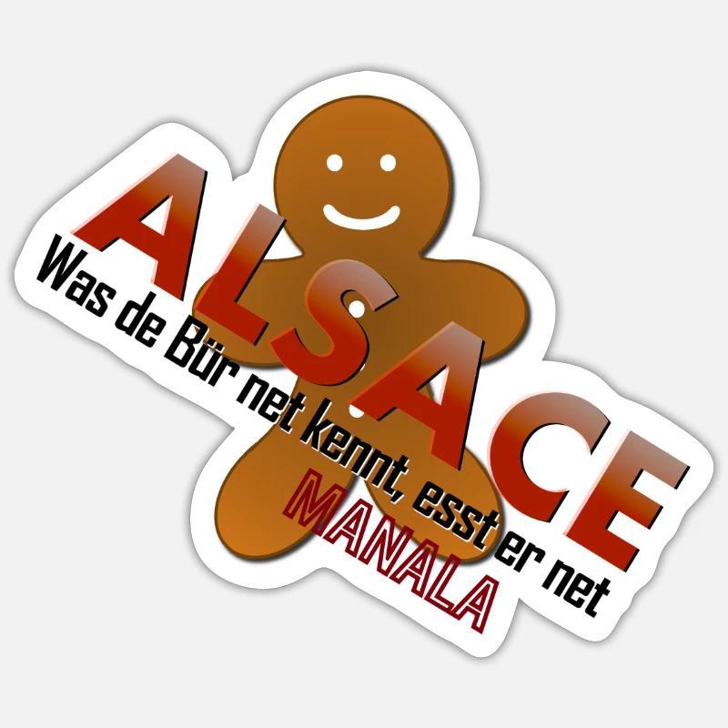 Manala - Sticker taille S (10 x 10 cm) - blanc mat