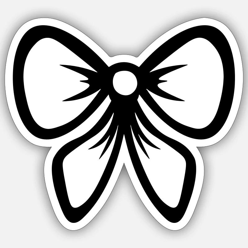 Arc cadeau / arc cadeau - Sticker taille S (10 x 10 cm) - blanc mat