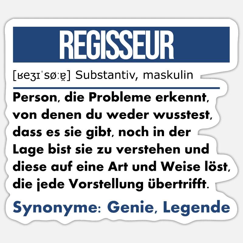 Regisseur Sticker Größe S (10 x 10 cm)