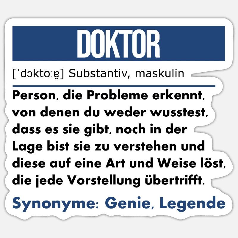 Doktor lustig - Sticker Größe S (10 x 10 cm) - Mattweiß