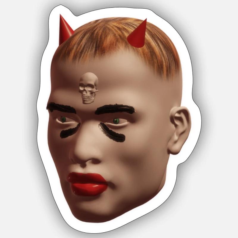 diable Sticker taille S (10 x 10 cm)