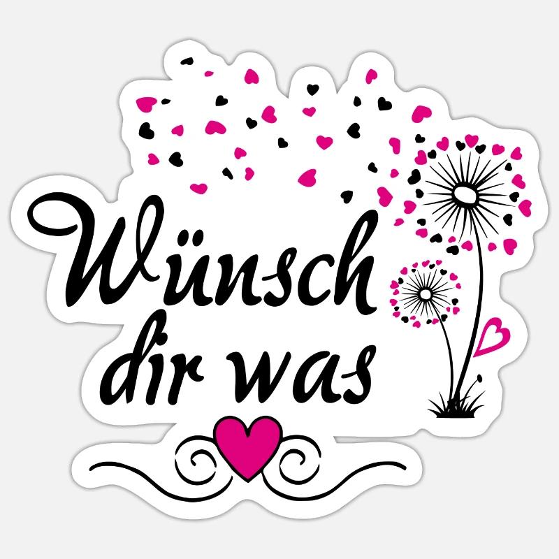 Wünsch dir Was - Sticker Größe S (10 x 10 cm) - Mattweiß