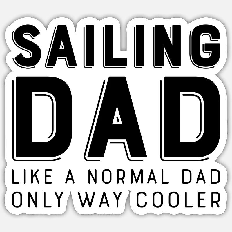 Sailing dad - Sticker size S (10 x 10 cm) - white matte
