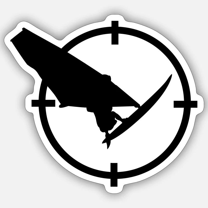 Windsurfen Sticker Größe S (10 x 10 cm)