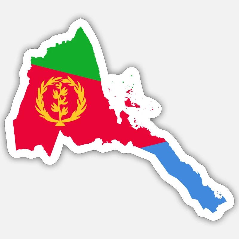 Eritrea flag Sticker size S (10 x 10 cm)